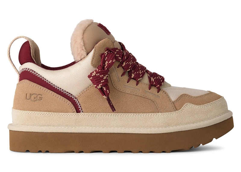 Pre-owned Ugg Men's  Lowmel Sneakers In Driftwood/biking Red
