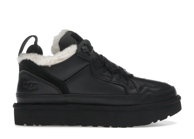 Pre-owned Ugg Lowmel Leather (women's) Sneakers In Black
