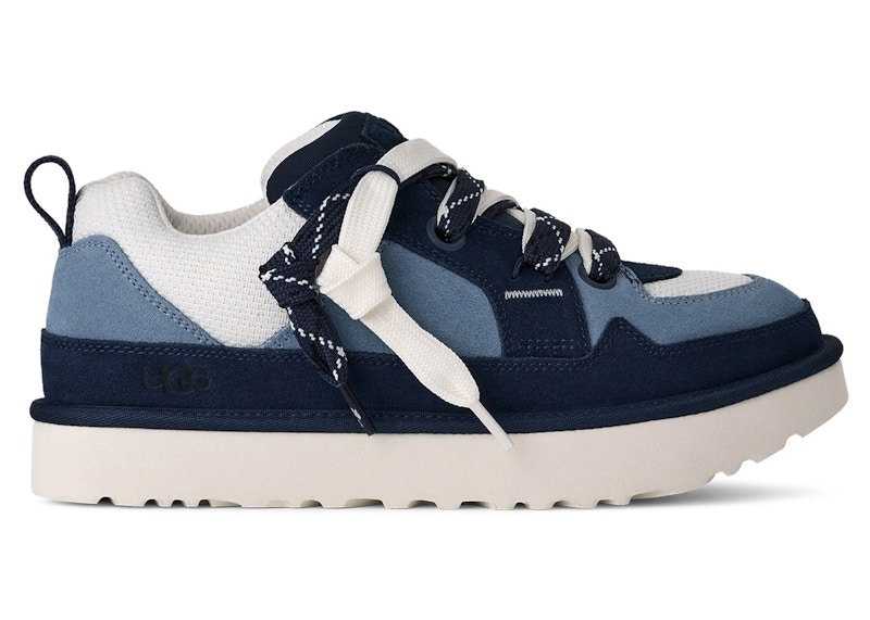 Pre-owned Ugg Men's Lowmel Lo Sneakers In Deep Ocean/whale