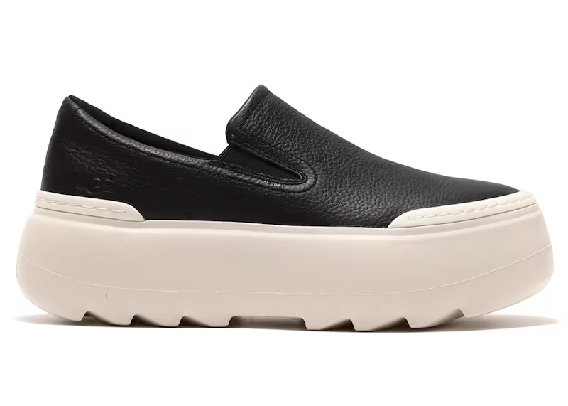 UGG Marin Mega Slip On Black (Women's) - 1133952-BWHT - JP