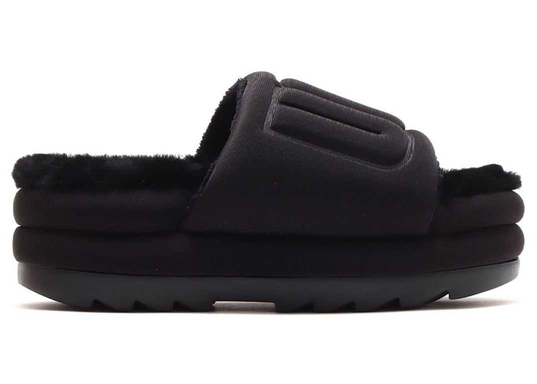 Pre-owned Ugg Maxi Graphic Slide Black (women's)