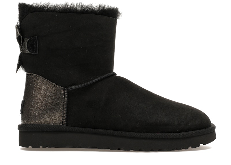 Womens black sale bailey bow uggs