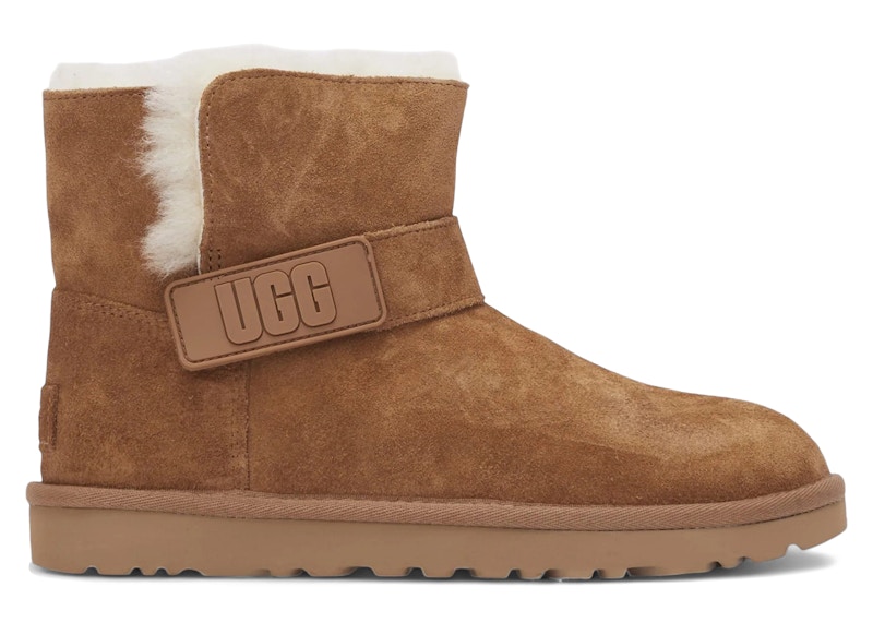 UGG Mini Bailey Graphic Logo Strap Boot Chestnut (Women's)