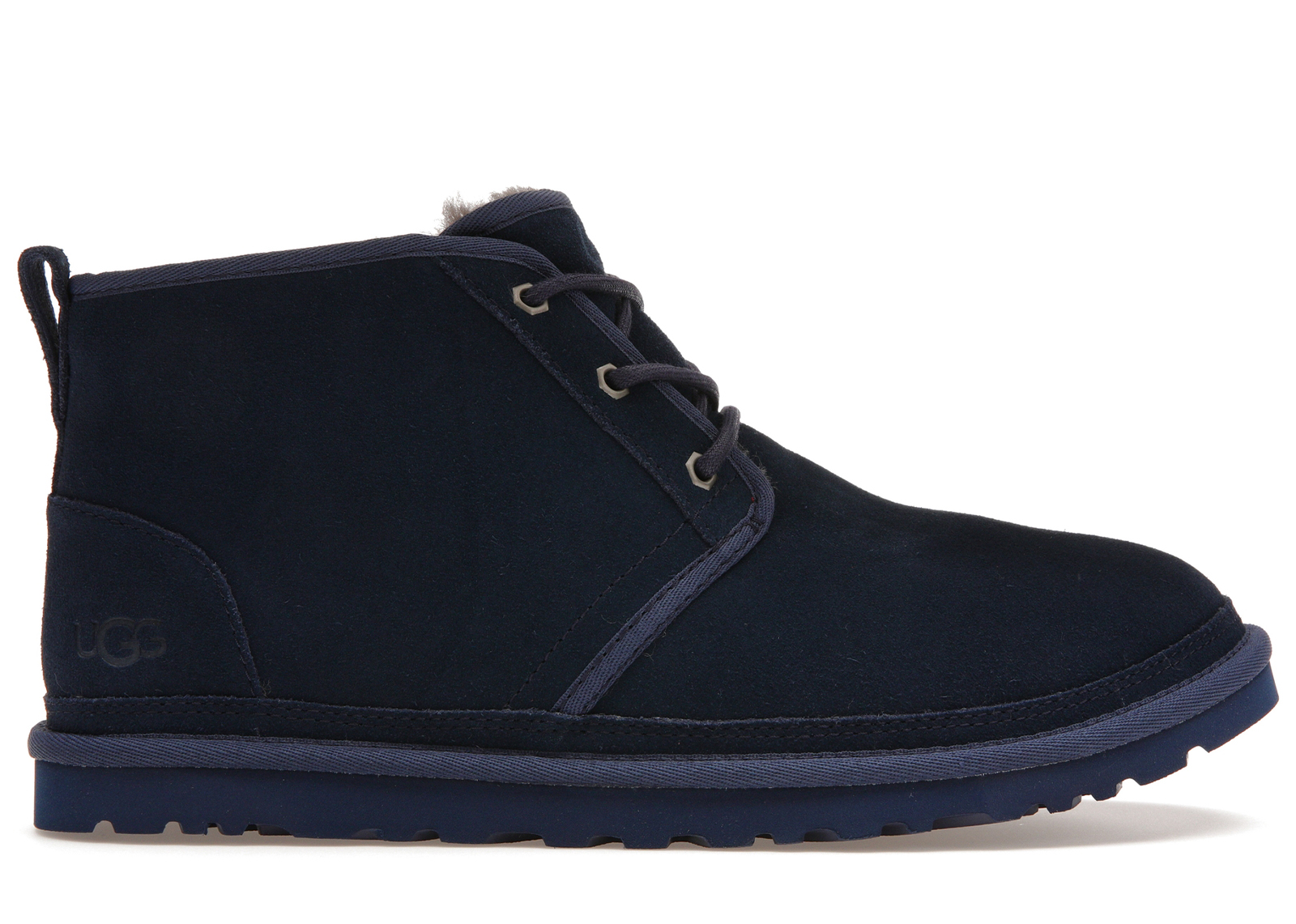 Navy blue and shop white ugg neumel