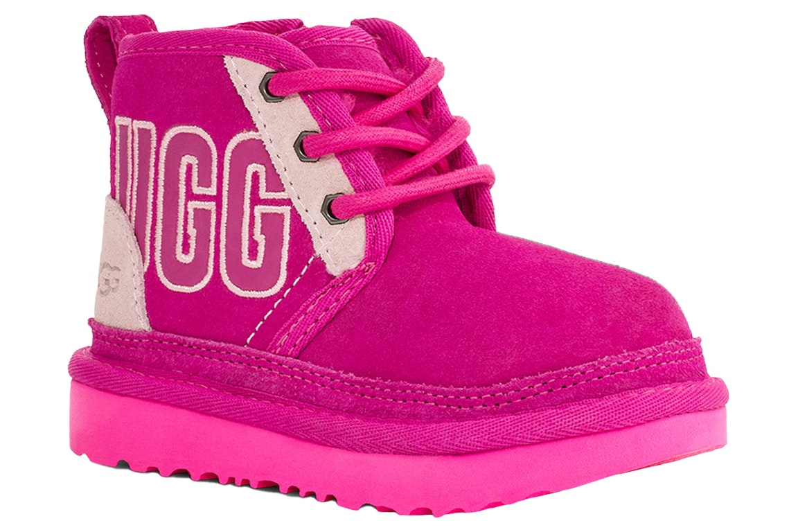 Pre-owned Ugg Neumel Graphic Boot Pink Multi (kids) In Pink/multi