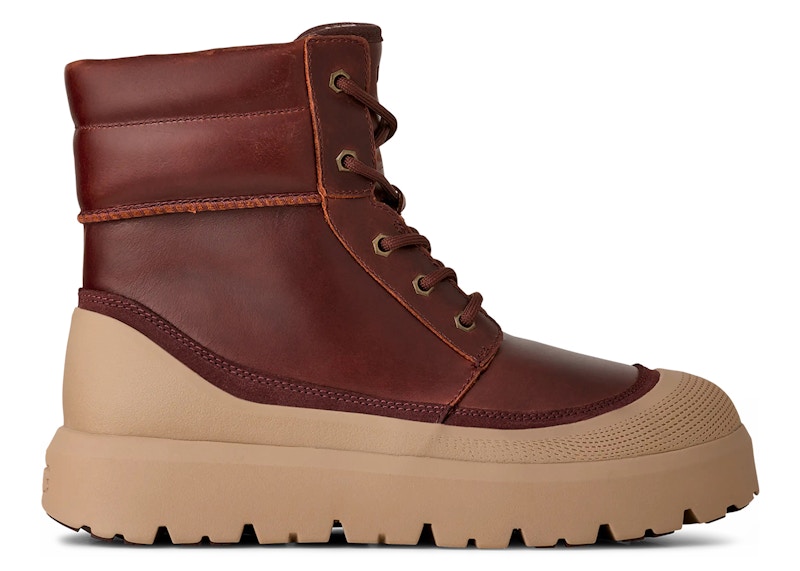 Pre-owned Ugg Men's  Neumel High Weather Hybrid Boot Sneakers In Cordovan/white Pepper