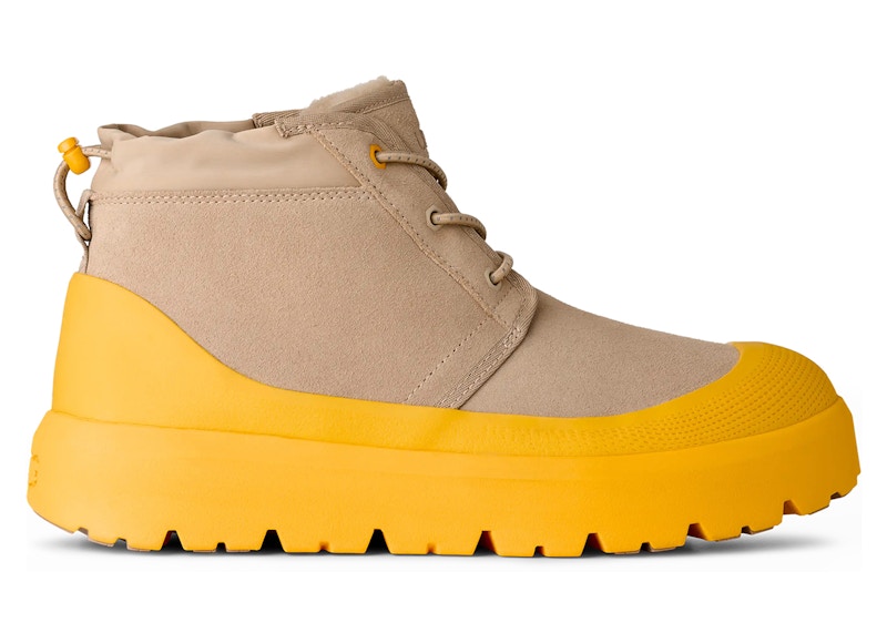 Pre-owned Ugg Men's  Neumel High Weather Hybrid Boot Sneakers In Mustard Seed/summer Wheat