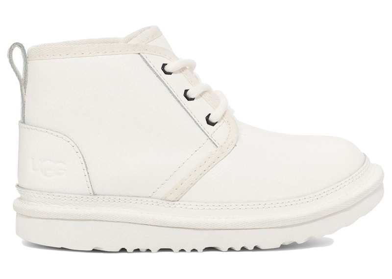 Pre-owned Ugg Neumel Ii Leather Boot (kids) Sneakers Inleather In White/white Leather