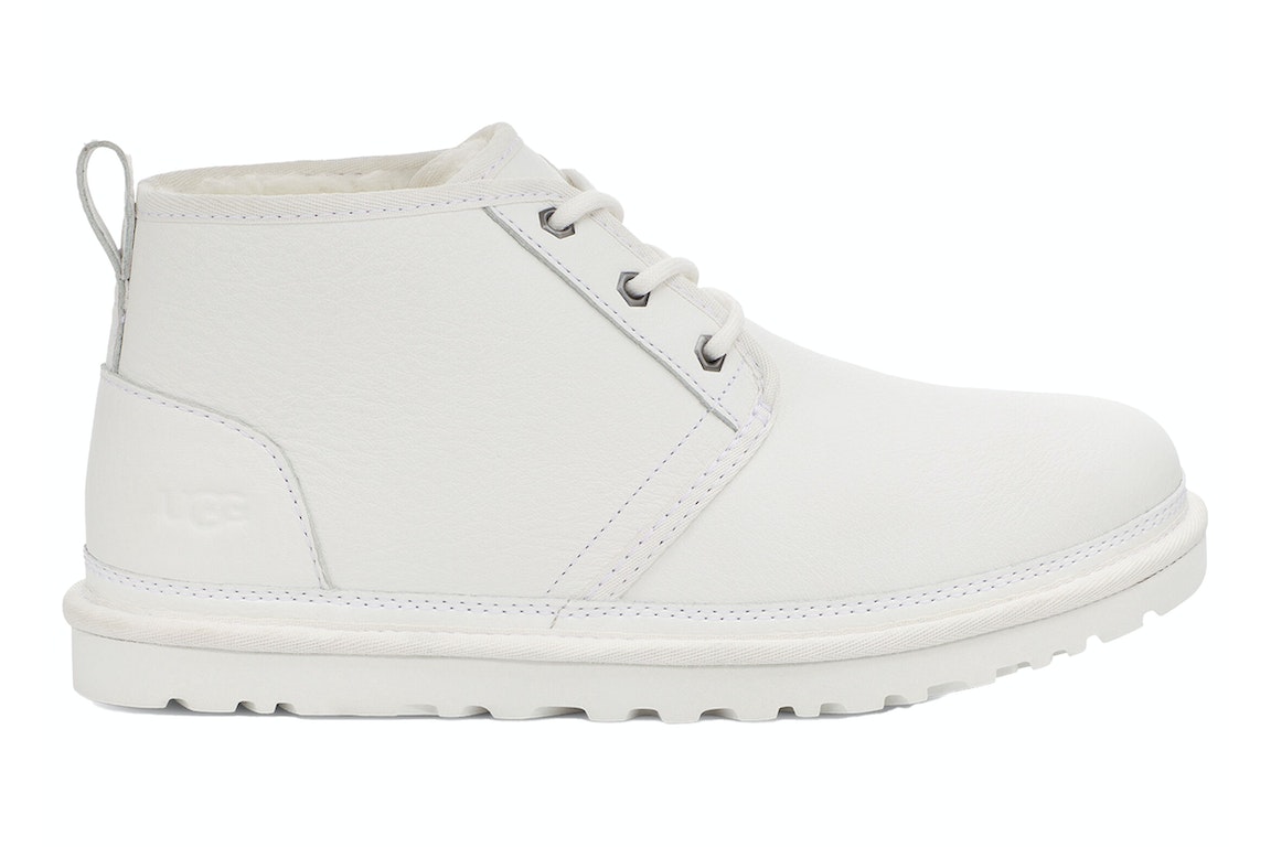 Pre-owned Ugg Neumel Leather Boot White In White/white