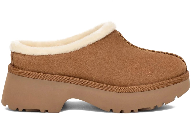 Pre-owned Ugg New Heights Cozy Clog (women's) Sneakers In Chestnut