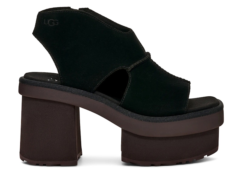 UGG New Heights Platform Sandal Black (Women's) - 1167479
