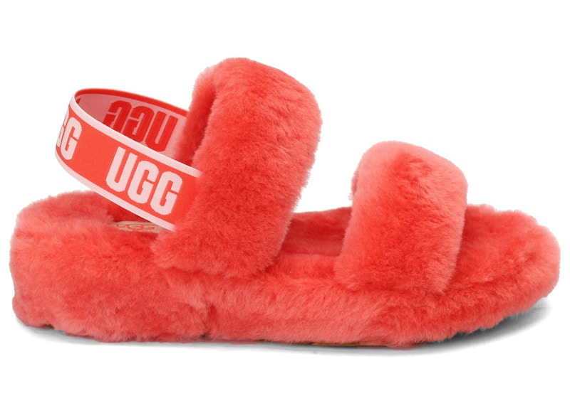 Red discount slide uggs