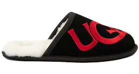 UGG Scuff Logo Slipper Black Red