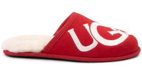 UGG Scuff Logo Slipper Samba Red Cream