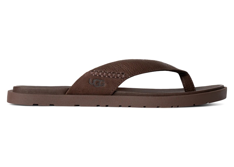 Pre-owned Ugg Men's Seaside Ii Flip Sandal Sneakers In Lage In Brown