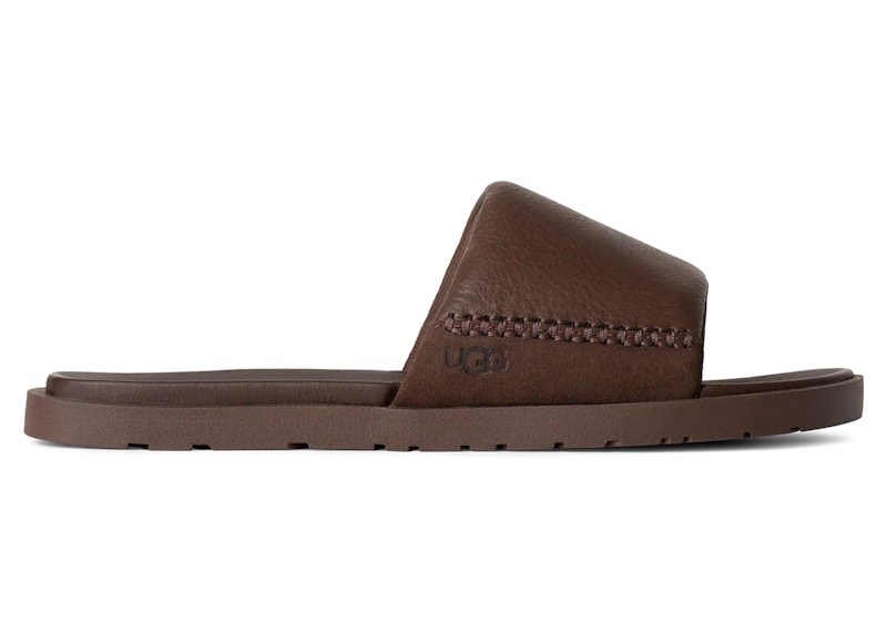 Pre-owned Ugg Men's Seaside Ii Slide Sandal Sneakers In Lage In Brown