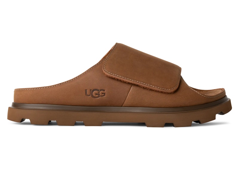 Pre-owned Ugg Men's Solano Slide Sneakers In Chestnut In Brown