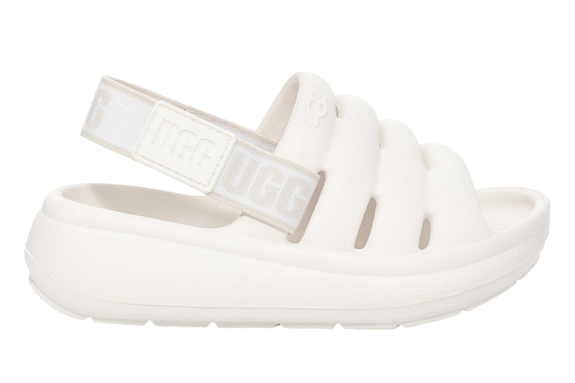 Pre-owned Ugg Sport Yeah Slide Bright White (toddler)