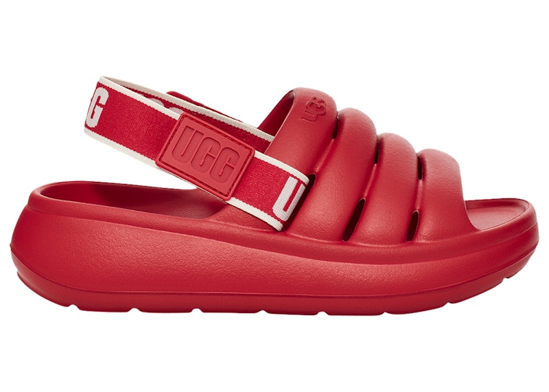 Red ugg on sale yeah slides