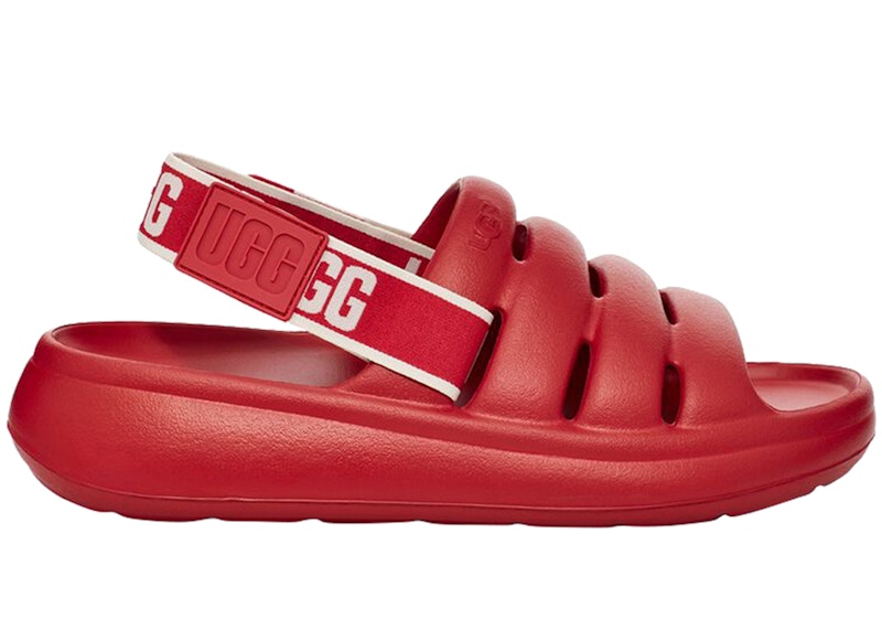 Uggs discount slides red