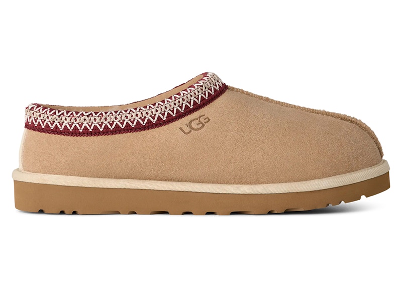 Pre-owned Ugg Men's Tasman Ii Slipper Sneakers In Driftwood/biking Red