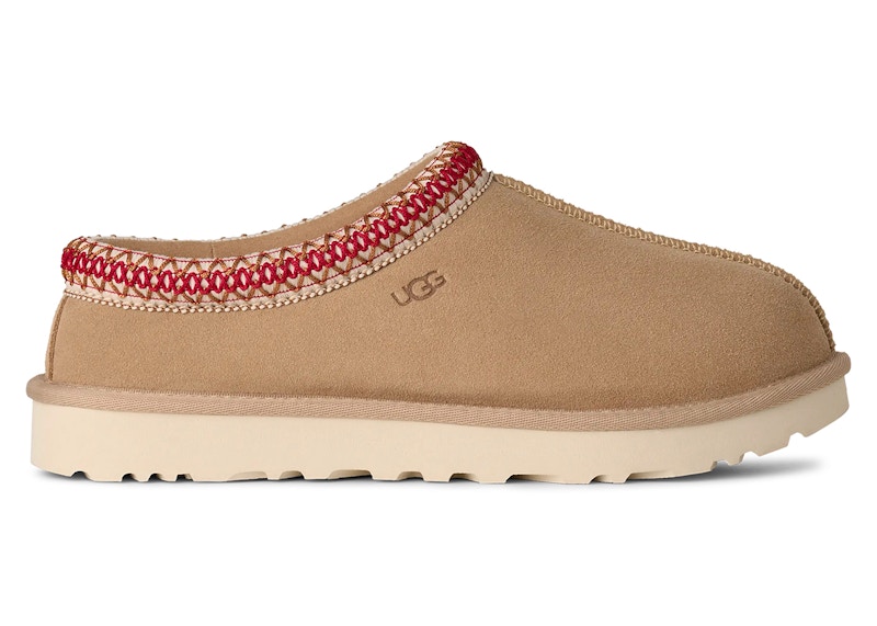 Pre-owned Ugg Tasman Ii Slipper (women's) Sneakers In Sand/dark Cherry In Multi