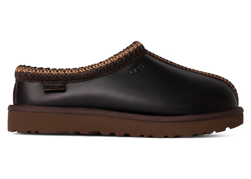 Pre-owned Ugg Tasman Lthr Regen Slipper (women's) Sneakers In Ironwood In Brown