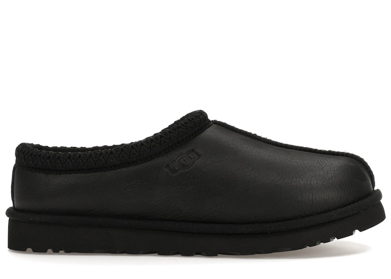 Ugg black 2025 leather slippers