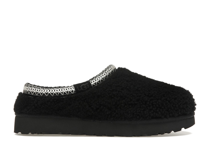 Pre-owned Ugg Tasman Maxi Curly Slipper (women's) Sneakers In Black