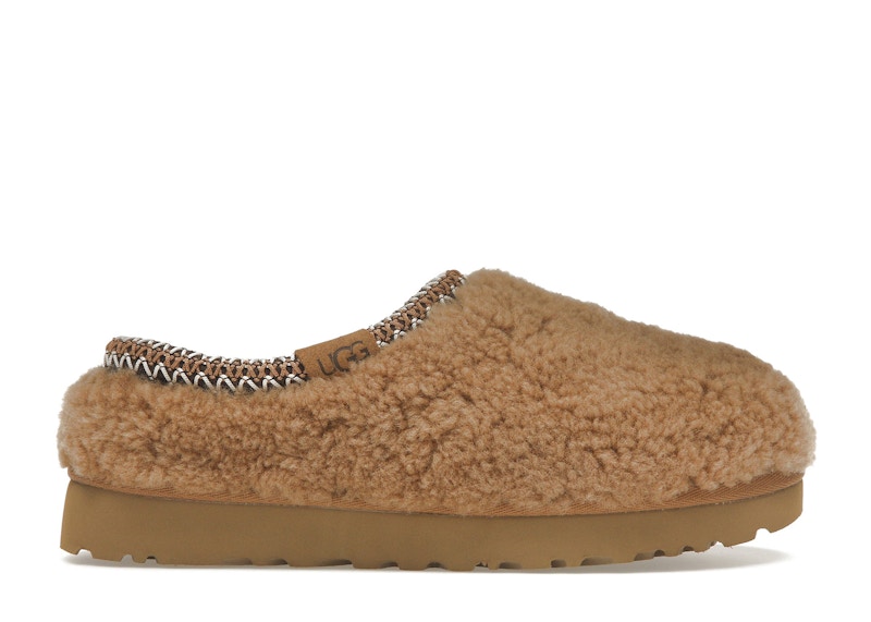 Pre-owned Ugg Tasman Maxi Curly Slipper (women's) Sneakers In Chestnut