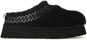 UGG Women's Tazz Braid Women's Fuzzy Platform Slippers 1143976 Natural /  Black