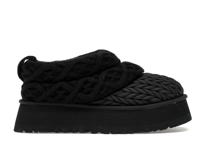 Pre-owned Ugg Tazz Villa Knit Slipper (women's) Sneakers In Black