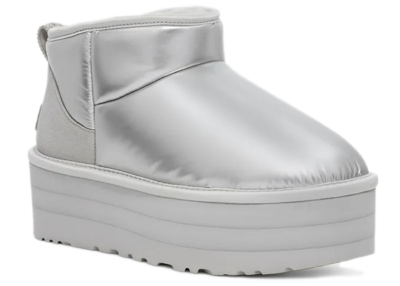 UGG Ultra Mini Platform Hi Shine Boot Silver (Women's) 1144048SLVR US