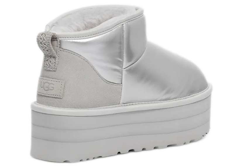 UGG Ultra Mini Platform Hi Shine Boot Silver (Women's) 1144048SLVR US