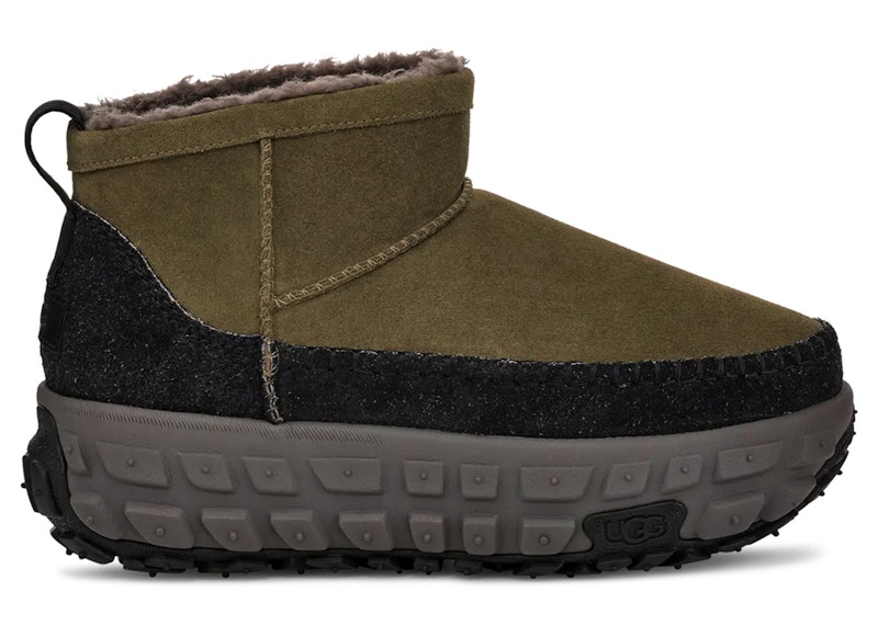 Pre-owned Ugg Men's Venture Daze Ultra Mini Boot Sneakers In Burnt Olive/charcoal In Multi
