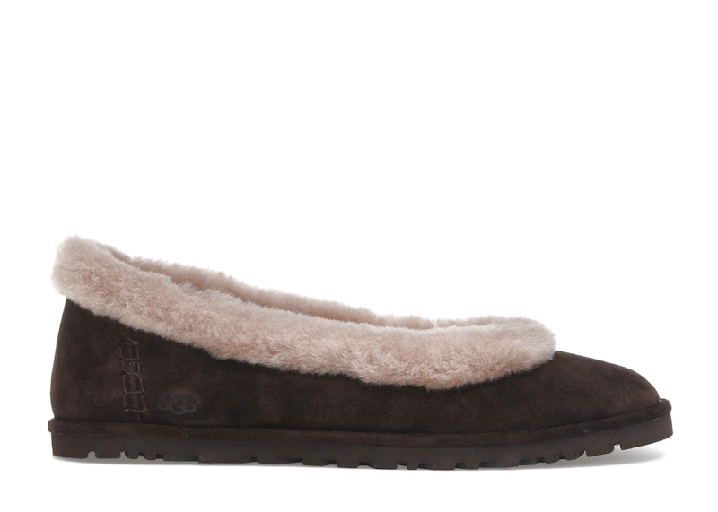 Pre-owned Ugg Zora Ballet Flat (women's) Sneakers In Dusted Cocoa In Brown
