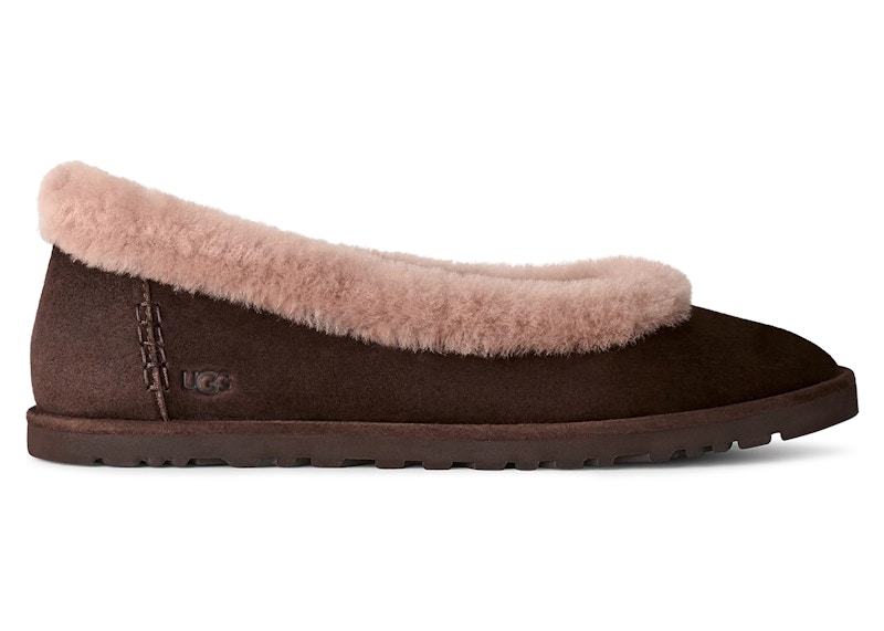 Pre-owned Ugg Zora Ballet Flat (women's) Sneakers In Dusted Cocoa In Brown