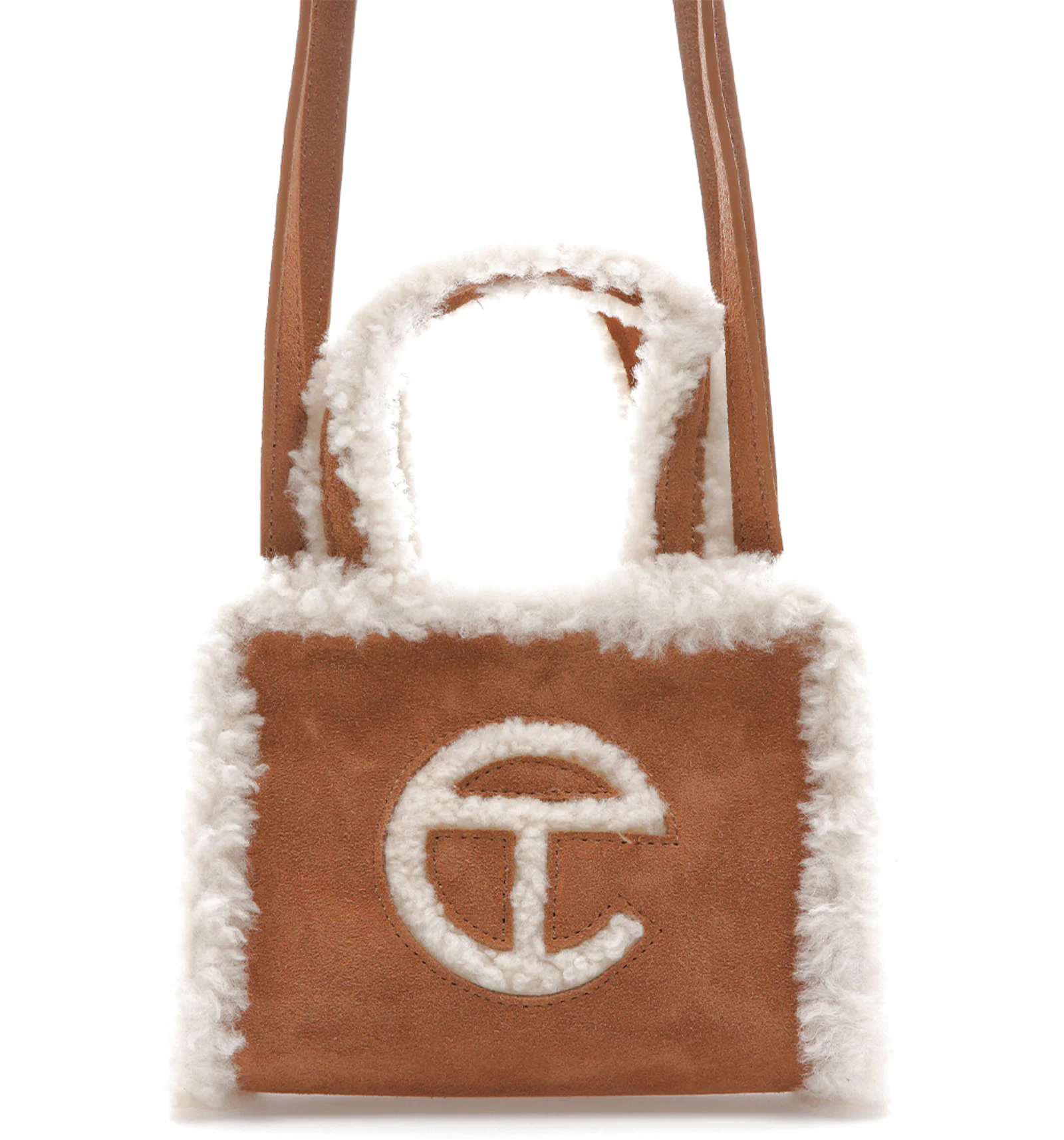 Brown fur telfar bag Clearance