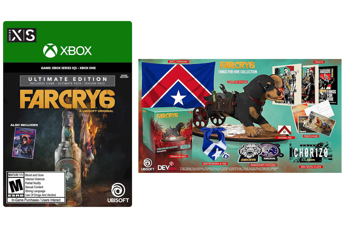 Ubisoft Xbox One/X/S Far Cry 6 & DPI Inc: Fangs for Hire Collection Video Game Bundle