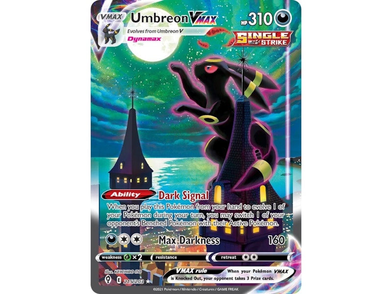 Umbreon Vmax 2021 Pokémon Scarlet & Violet Evolving Skies Ultra