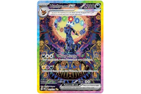 Umbreon ex 2025 Pokmon Scarlet & Violet Prismatic Evolutions Special Illustration Rare 161/131 Ungraded - 2025 - US Umbreon ex 2025 Pokmon Scarlet & Violet Prismatic Evolutions Special Illustration Rare 161/131 Ungraded - 2025 - US