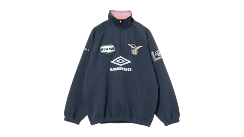 Umbro x LORENZ.OG x Beams Half Zip Sweatshirt Navy Men's - FW25 - US