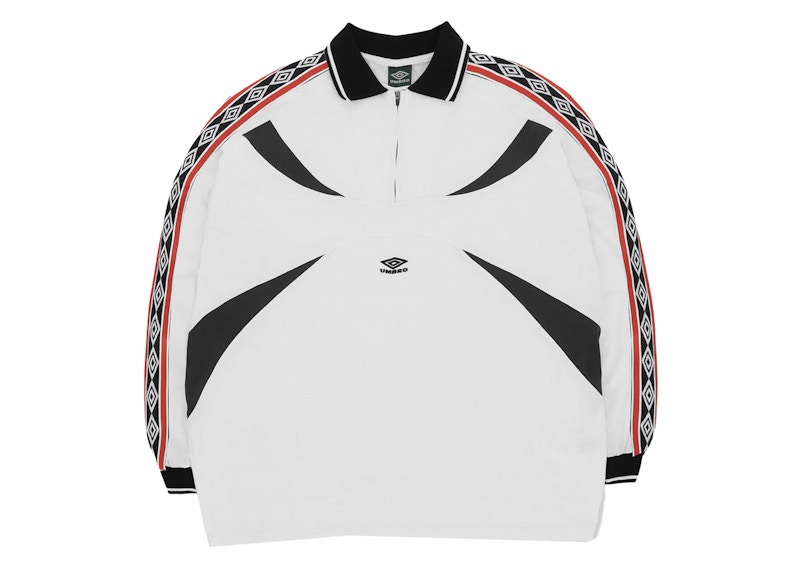 【UMBRO】 UMB X SLAM JAM Tape Polo Long Sleeve Jersey White Umbro x Slam Jam Taped Polo White Men's - FW24 - US