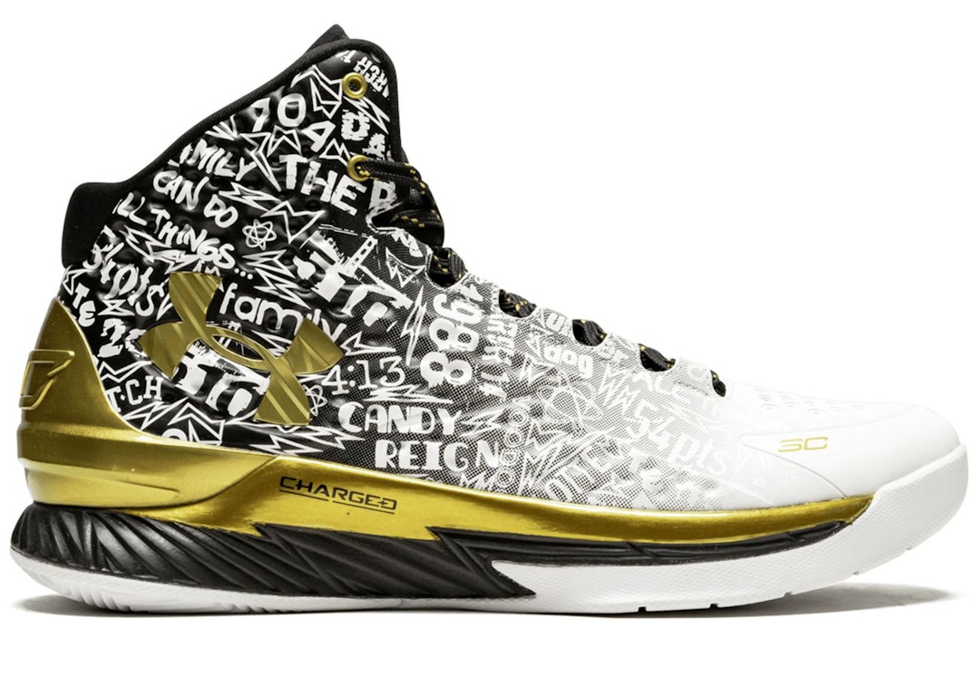 Pre-owned Under Armour Curry 1 Back 2 Back Mvp (2016) In White/gold