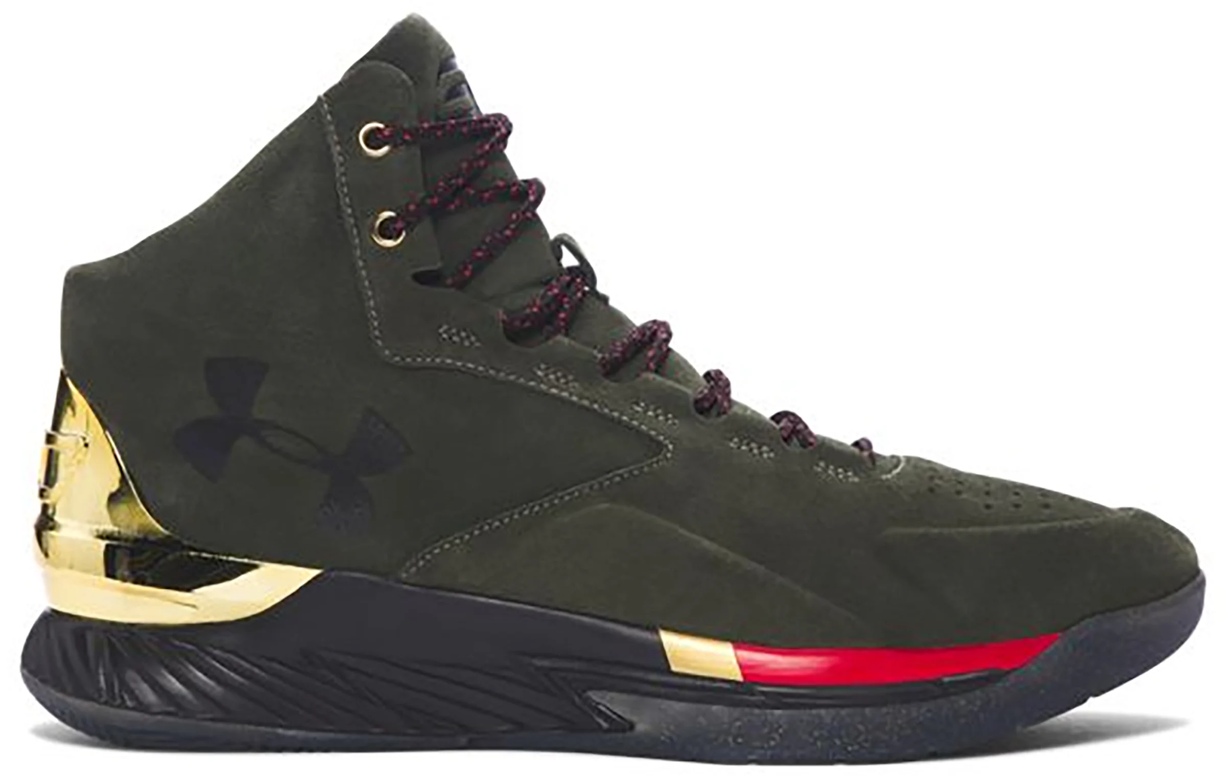 Under Armour Curry 1 Lux Mid Suede Downtown Green Men's - 1296617-330 - US