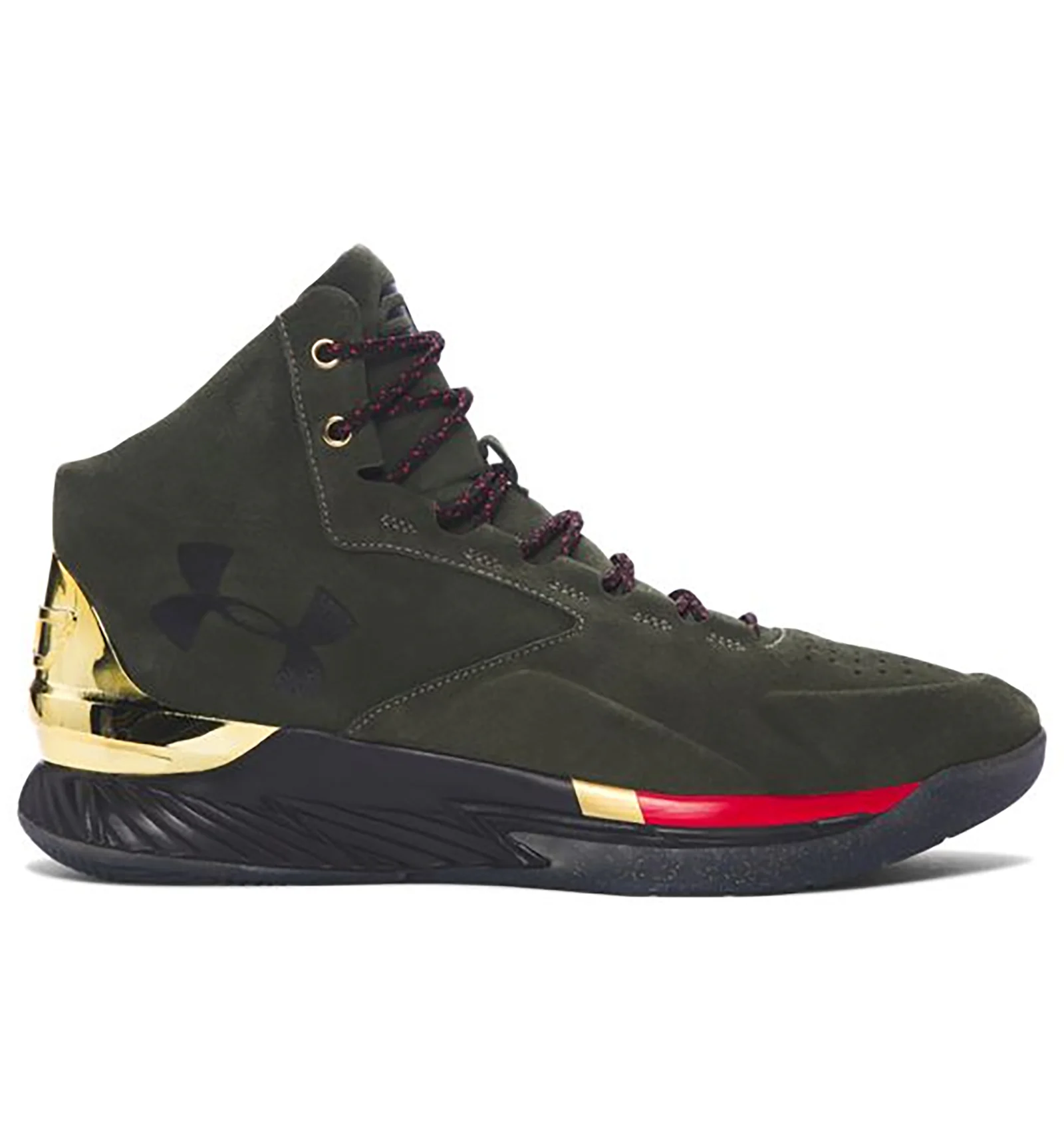 Under Armour Curry 1 Lux Mid Suede Downtown Green Men's - 1296617-330 - US