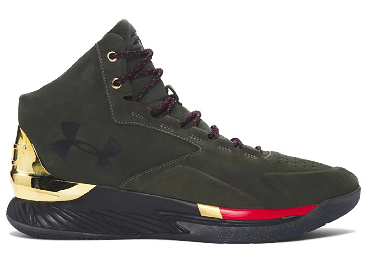 Under Armour Curry 1 Lux Mid Suede Downtown Green
