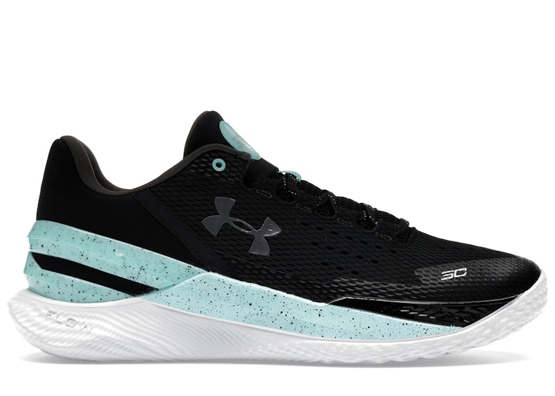 Pre-owned Under Armour Men's Curry 2 Low Flotro Future Curry Sneakers In Black/neo Turquoise/jet Gray In Multi