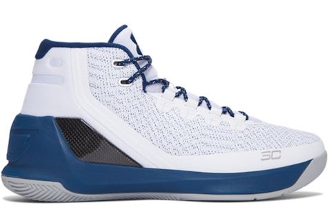 Under Armour Curry 3 White Blackout Navy Men s 1269279 105 US