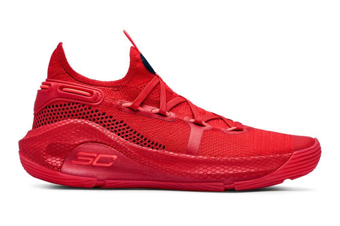 Pre-owned Under Armour Curry 6 Heart Of The Town (gs) In Red/black/red Rage